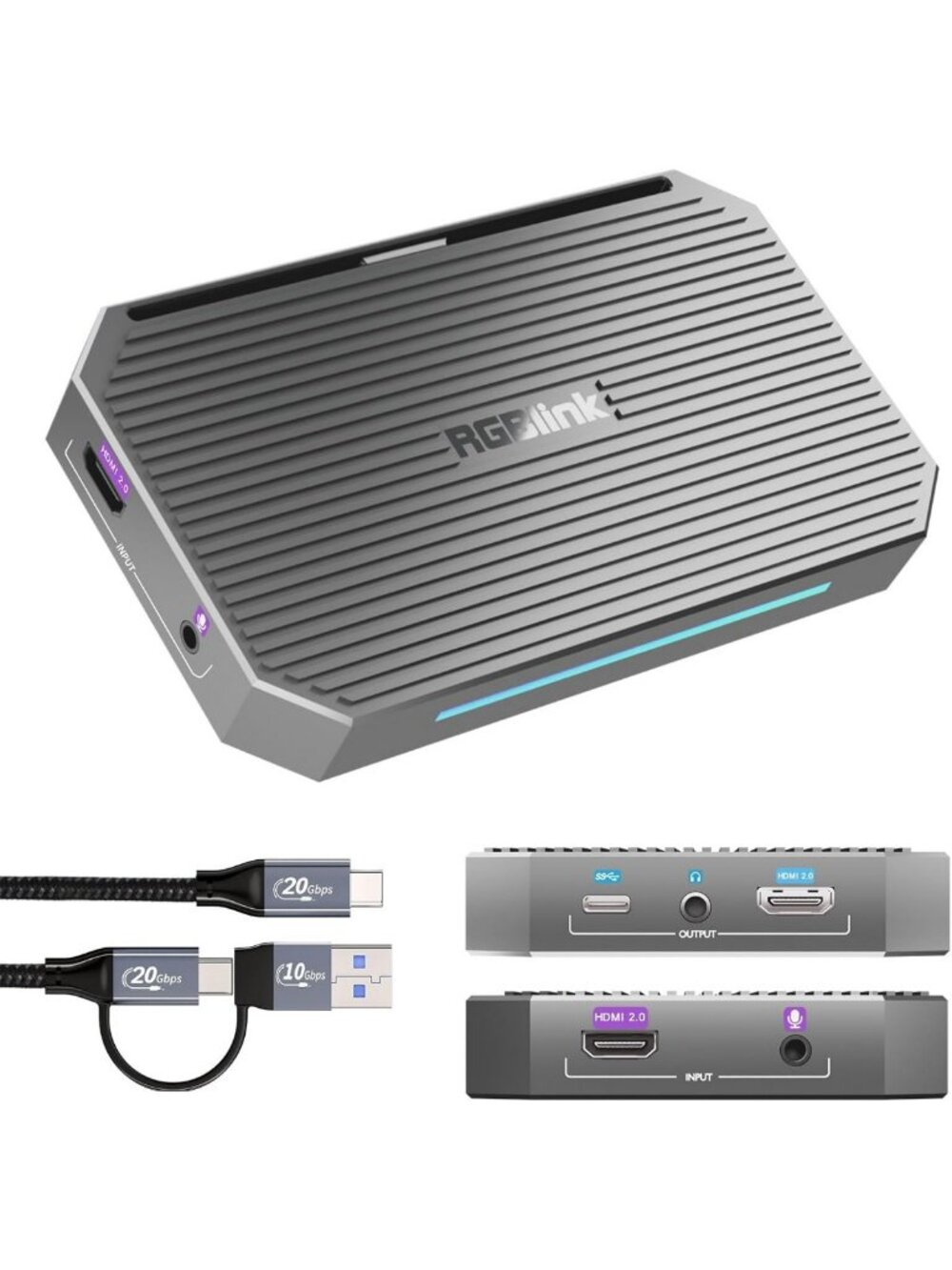 4K60 HDMI Game Capture Card for Streaming & Recording PS5, Xbox, PC - Low